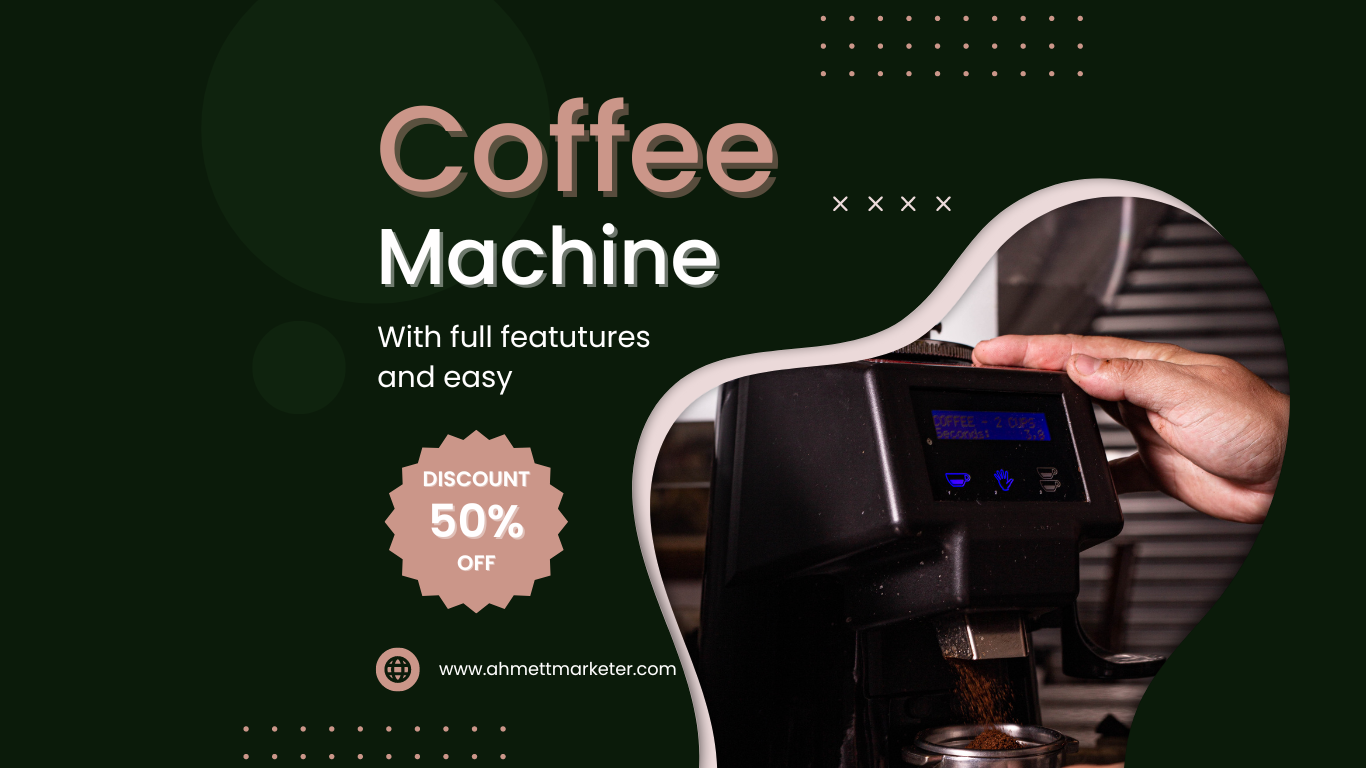 Dark Green Creative Coffee Machine Promotion Amazon Product Image 20240902 202343 0000